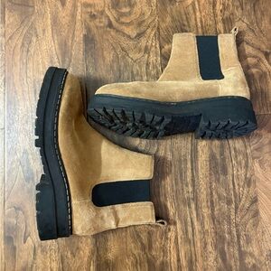 Marc Fisher Tan Suede Ankle Boots